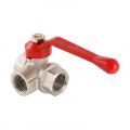 Кран шаровой трехходовой, вн/вн/вн Valtec, Размер крана: 1/2" 