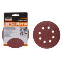 Шлифлист 125мм круг Р180 д/дерева 8 отв. 5шт. GEPARD (GP5001-180) 