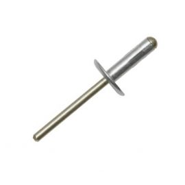 Заклепка вытяжная, многозажимная, широкий бортик, алюминий/Сталь, Диаметр гильзы, d1 мм: 4, Длина гильзы, L  мм: 13, Диаметр бортика, мм: 12 