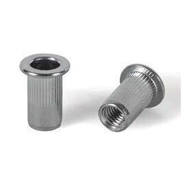 Заклепка с внутренней резьбой, цилиндрический бортик, с насечкой нерж. сталь Bralo, Внутренняя резьба: М6, Длина гильзы, L  мм: 14,5 