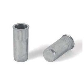 Заклепка с внутренней резьбой, уменьшенный бортик, с насечкой, закрытая cтальная Bralo, Внутренняя резьба: М6, Длина гильзы, L  мм: 21,5 