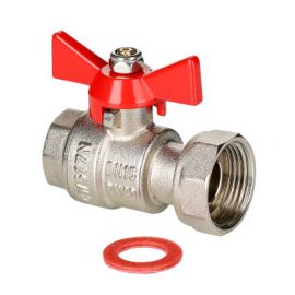 Кран шаровой с накидной гайкой вн вн Valtec, Размер крана: 1/2"х3/4" 