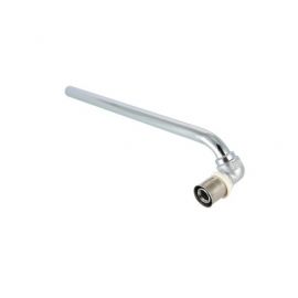 Угольник радиаторный пресс с латунной хром. трубкой 15 мм, 20х15 Valtec, Исполнение: 300 мм левый 