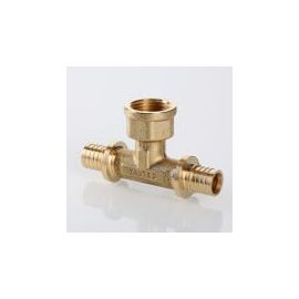 Тройник надвижной с переходом на вн.р. VTm.432.BG Valtec, Для трубы диаметром, мм: 16, Резьба подключения: 1/2" вн 