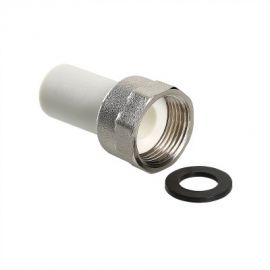 Штуцер PPR с накидной гайкой вн. р.  Valtec, Для трубы диаметром, мм: 25, Резьба подключения: 1" вн 