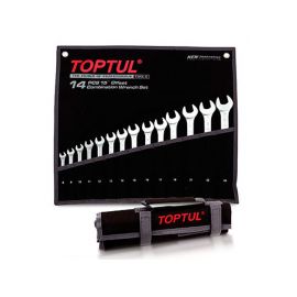 Набор ключей комбинир. 8-24мм 14шт (черное полотно) TOPTUL (GPAB1404) 