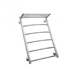 Полотенцесушитель водяной "Лесенка Дуга с полкой" Олимп 600x600, бок.подкл., подключение 1", Тип подключения: Водяной, Размер полотенцесушителя ВхШ, мм: 600*500, Форма полотенцесушителя: Лесенка, Резьба подключения: G1", наружная 