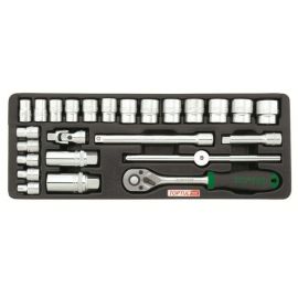 Набор-сет головок 3/8" 25предм. 6гр. 136х364мм TOPTUL (GCAT2502) 