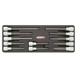 Набор-сет бит под трещотку 1/2" EXTRA LONG 12шт. 136х364мм TOPTUL (GAAT1202) 