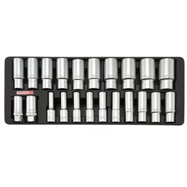 Набор-сет головок 1/2" удлин. 8-32мм 22шт. 434х176мм TOPTUL (GAAT2202) 