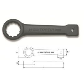 Ключ ударно-силовой накидной упорный 95мм TOPTUL (AAAR9595) 
