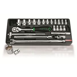 Набор-сет головок 1/2" 8-32мм 24предм. 6гр. 434х176мм TOPTUL (GCAT2402) 
