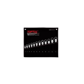 Набор ключей комбинир. с поворотн. трещоткой 8-19 мм 12 пр TOPTUL (GPAQ1204) 