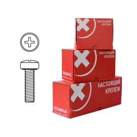 Винт М6х90 мм полусф. головка, цинк, DIN 7985 (50 шт в карт. уп.) STARFIX 