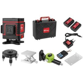 Нивелир лазерный WORTEX LL 0330-1 в чем. + аксессуары 3х360°, до 25 м, +/- 0.3 мм/м, зеленый 