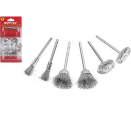 Набор щеток для гравера из нерж. стали WORTEX 