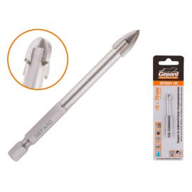 Сверло по кафелю/стеклу 5х70мм четырехкромочное шестигр. GEPARD (GP2081-05) 
