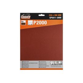 Шлифлист 230х280мм Р2000 бум.осн. 5шт. GEPARD (GP5011-2000) 