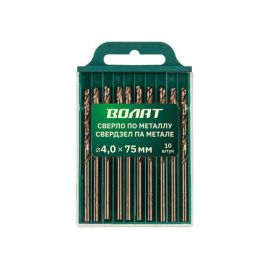 Сверло по металлу ц/х 2.0х24х49 мм HSS, комплект из 10-ти шт ВОЛАТ 