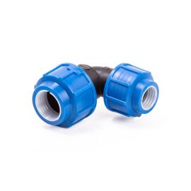 Отвод для ПЭ труб компрессионный переxодной, Lammin, Диаметр подключения, мм: 25 x 20 