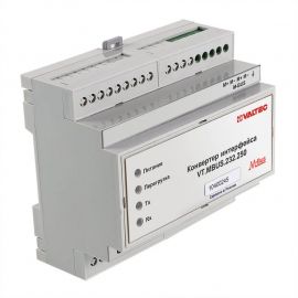 Конвертер M-BUS/RS232 Valtec, внешн. пит 24 В, крепл. на DIN рейке, до 250 приборов 