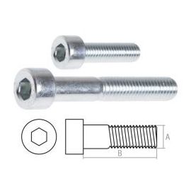 Винт DIN 912 с внутр. шестигр., цинк, кл.пр. 8.8., Диаметр винта, мм: M10, Длина винта L, мм: 60 