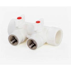 Коллектор с шаровыми кранами PPR с внутренней резьбой Lammin, Размер изделия: 32х1/2х2 