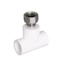 Тройник PPR с накидной гайкой Lammin, Размер изделия: 20х1/2 