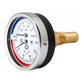 Термоманометр ТМТБ-31T с задним подключением, 10 бар. Росма, Резьба присоединения: 1/2", Диаметр корпуса,мм: 80, Диапазон измерений,бар: 10, Диапазон измерений, °С: 0-120 