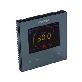Комнатный WIFI-хронотермостат с цветным дисплеем для электрического теплого пола, черный VT.AC613.B, Valtec 