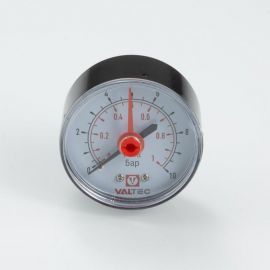 Манометр-индикатор с осевым подключением VT.TM50.T . VT.TM50.T, Резьба присоединения: 1/4", Диаметр корпуса,мм: 50, Диапазон измерений,бар: 0-10 