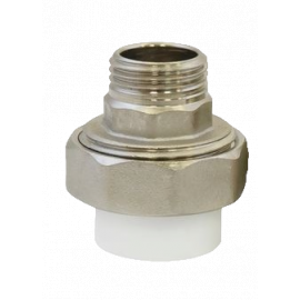 Муфта PPR разъемная (&laquo;американка&raquo;) с наружной резьбой Lammin, Размер изделия: 20х1" 