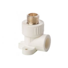 Угольник PPR с креплением (водорозетка) с наружной резьбой  Lammin, Размер изделия: 20x1/2 