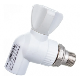 Кран шаровый PPR радиаторный угловой PREMIUM Lammin, Размер изделия: 20х1/2 