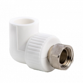 Угольник PPR с накидной гайкой Lammin, Размер изделия: 20х1/2 