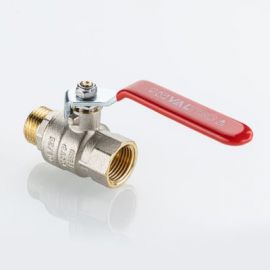 Кран шаровой «BASE-ГОСТ» с флажковой рукояткой и внутренней–наружной резьбой. VT.215S.N, Размер крана: 1/2" 