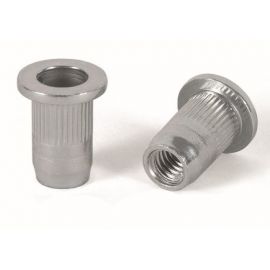 Заклепка с внутренней резьбой, цилиндрический бортик, с насечкой cталь Fasty, Внутренняя резьба: М6 