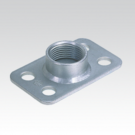 Опорная плита Mupro с шестигранной гайкой, оцинкованные, размер 3 100x60x4 мм с соединительной муфтой 1/2"  
