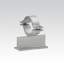 Скользящая опора Mupro тип TP1,  с одним хомутом,  с тавровым профилем 100, W37-OR-SG  DN 50 труб внеш. 60.3 мм 