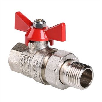 Кран шаровой VALTEC BASE с полусгоном и внутренней резьбой VT.227.N, Размер крана: 1/2" 