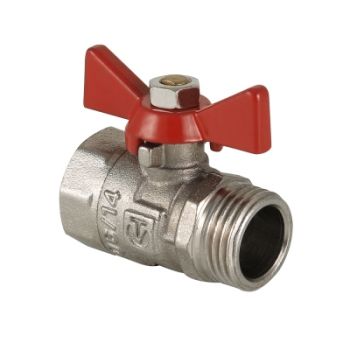 Кран шаровой бабочка вн нар VALTEC COMPACT, Размер крана: 1/2" 