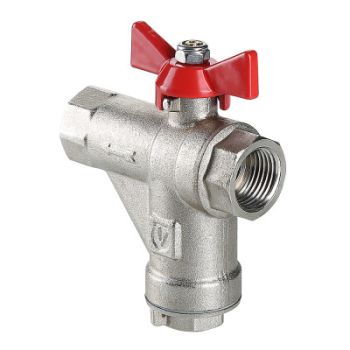 Кран шаровой со встроенным прямым фильтром Valtec, Размер крана: 1/2" 