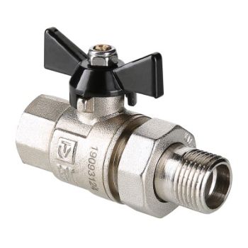 Кран шаровой усиленный бабочка вн нар VALTEC PERFECT с полусгоном, Размер крана: 1/2" 