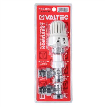 Комплект терморегулирующего оборудования Valtec для радиатора угловой с переходом на «евроконус» 
