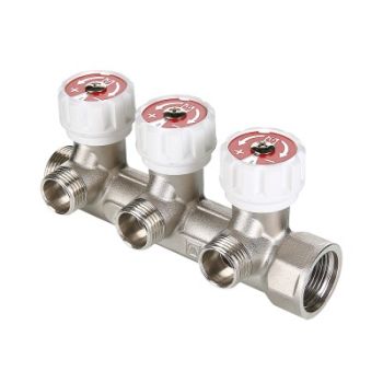 Коллектор Valtec c регулирующими вентилями, Размер изделия: 3/4, 2 х 1/2 