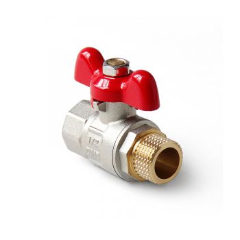 Кран шаровой полнопроходной бабочка вн нар Pro Aqua, Размер крана: 1/2" 