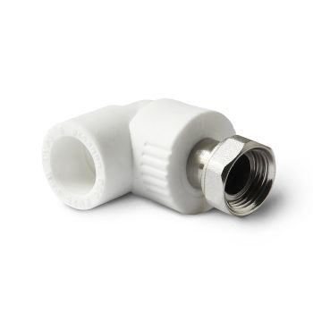 PP-R Угольник с накидной гайкой PRO AQUA, Размер изделия: 20x1/2 
