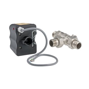 Кран шаровый трехходовой (L) 3/4", с сервоприводом ENOLGAS, Размер крана: 3/4" 