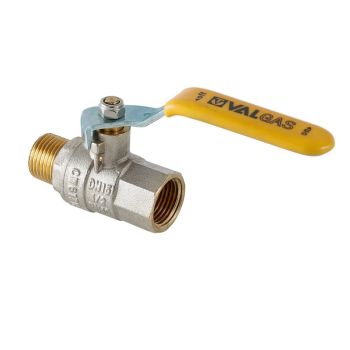 Кран шар. газ. VALGAS, стальная рукоятка 1/2" вн.-нар. 