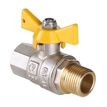 Кран шар. газ. VALGAS, рукоятка бабочка 3/4" вн.-нар. 
